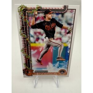 Gunnar Henderson Baltimore Orioles Topps Holiday Baseball Card 2023